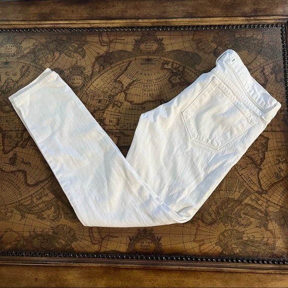 J Brand Womens White Denim Skinny Leg Jean Size 28 Style 910 Mid Rise